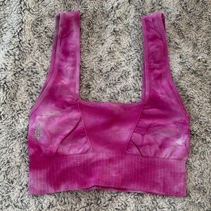 FP Movement by Free People Purple Tie-Dye Sports Bra